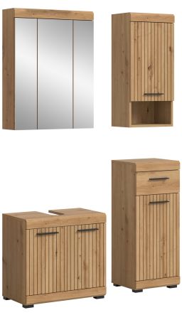 Badm�bel Set 4-teilig Shawn in Artisan Eiche Badkombination 112 x 191 cm