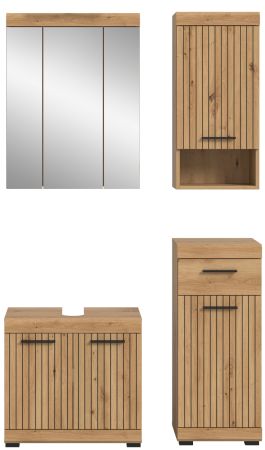 Badm�bel Set 4-teilig Shawn in Artisan Eiche Badkombination 112 x 191 cm