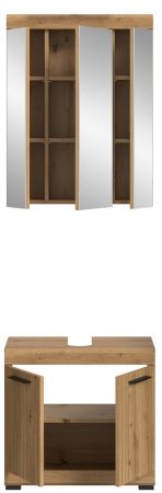 Badm�bel Set 2-teilig Shawn in Artisan Eiche Badkombination 60 x 191 cm