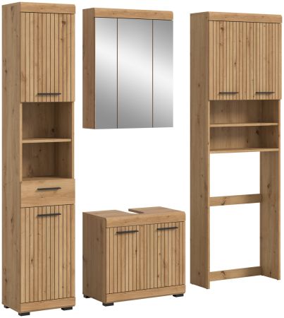 Badm�bel Set 4-teilig Shawn in Artisan Eiche Badkombination 190 x 191 cm