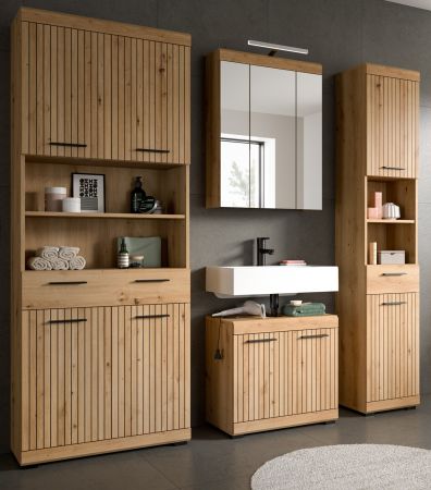 Badm�bel Set 4-teilig Shawn in Artisan Eiche Badkombination 200 x 191 cm