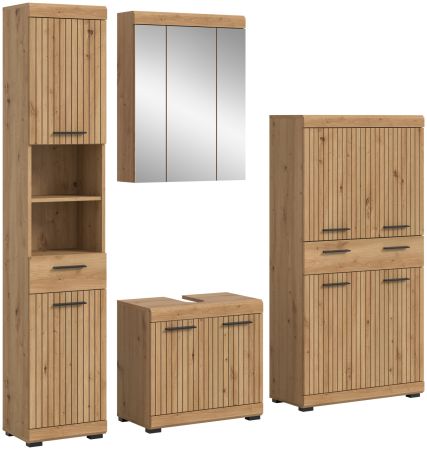 Badm�bel Set 4-teilig Shawn in Artisan Eiche Badkombination 200 x 191 cm
