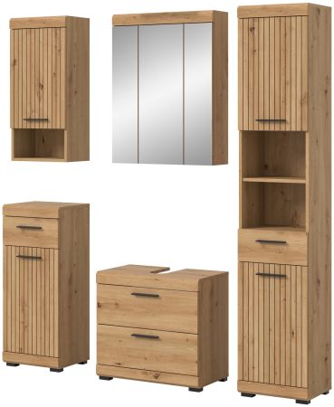 Badm�bel Set 5-teilig Shawn in Artisan Eiche Badkombination 164 x 191 cm