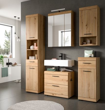 Badm�bel Set 4-teilig Shawn in Artisan Eiche Badkombination 112 x 191 cm