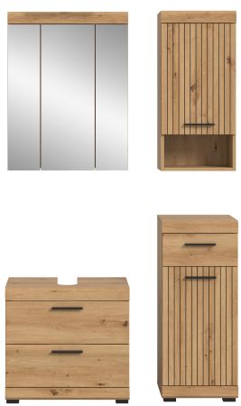 Badm�bel Set 4-teilig Shawn in Artisan Eiche Badkombination 112 x 191 cm