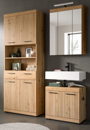 Badm�bel Set 3-teilig Shawn in Artisan Eiche Badkombination 149 x 191 cm