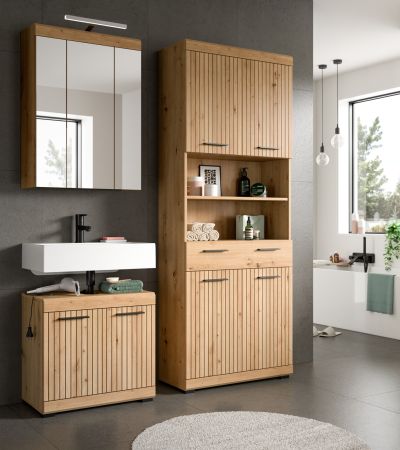 Badm�bel Set 3-teilig Shawn in Artisan Eiche Badkombination 149 x 191 cm