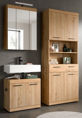 Badm�bel Set 3-teilig Shawn in Artisan Eiche Badkombination 149 x 191 cm