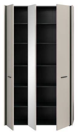 Flurschrank mit Spiegel Nevia in Kaschmir 107 x 190 cm, Soft-Close