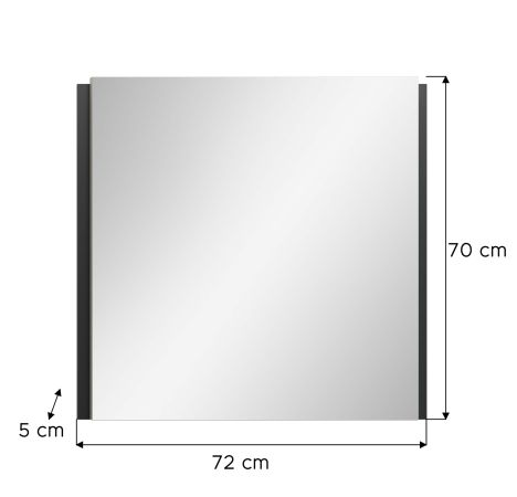 Garderobenspiegel Nevia in Kaschmir 72 x 70 cm