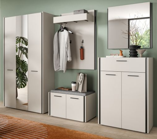 Garderobe Set 5-teilig Nevia in Kaschmir 287 x 190 cm, Soft-Close