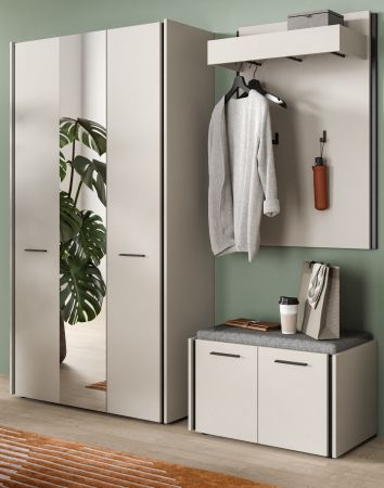 Garderobe Set 3-teilig Nevia in Kaschmir 197 x 190 cm, Soft-Close