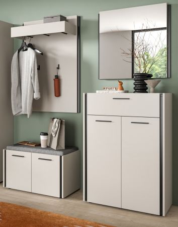 Garderobe Set 4-teilig Nevia in Kaschmir 165 x 190 cm, Soft-Close