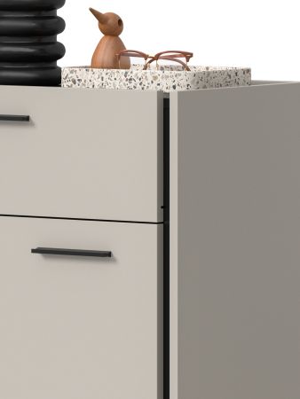Garderobe Set 4-teilig Nevia in Kaschmir 165 x 190 cm, Soft-Close
