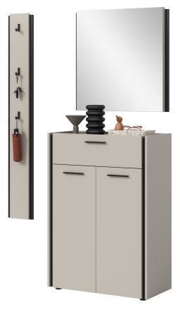 Garderobe Set 3-teilig Nevia in Kaschmir 111 x 190 cm, Soft-Close
