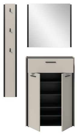 Garderobe Set 3-teilig Nevia in Kaschmir 111 x 190 cm, Soft-Close