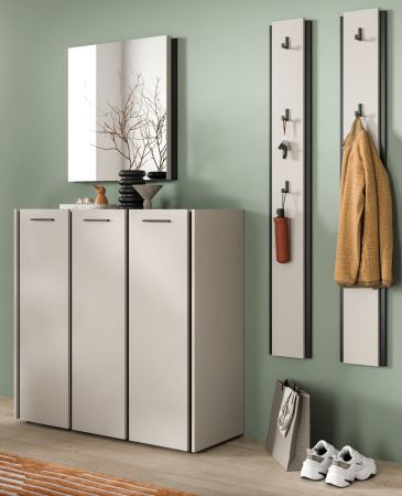 Garderobe Set 4-teilig Nevia in Kaschmir 185 x 190 cm, Soft-Close