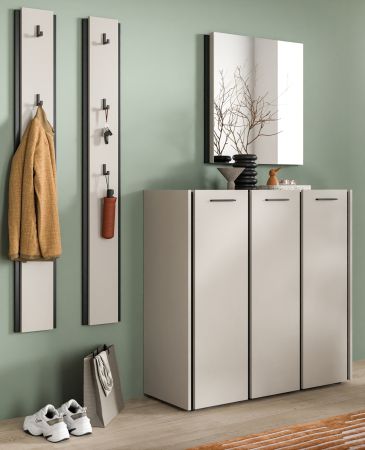 Garderobe Set 4-teilig Nevia in Kaschmir 185 x 190 cm, Soft-Close