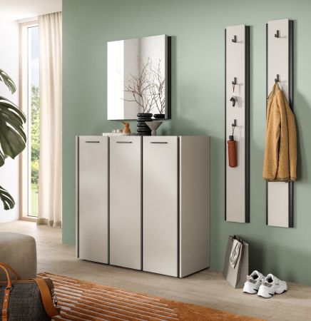 Garderobe Set 4-teilig Nevia in Kaschmir 185 x 190 cm, Soft-Close
