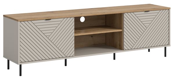 TV-Lowboard Bente in Kaschmir und Evoke Eiche 184 x 55 cm