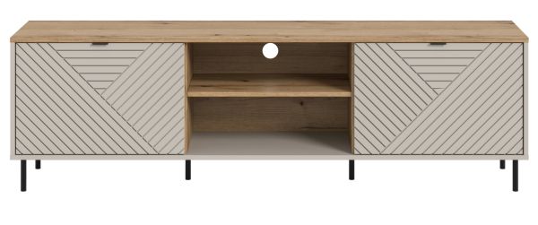 TV-Lowboard Bente in Kaschmir und Evoke Eiche 184 x 55 cm