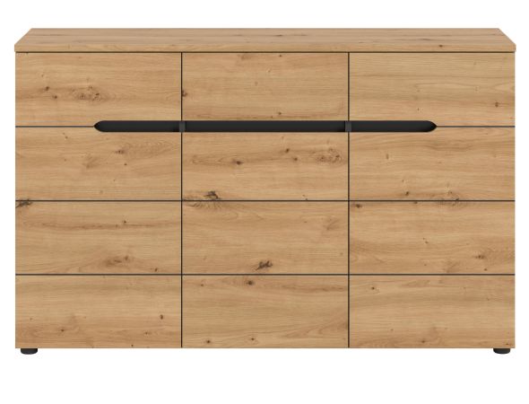 Sideboard Cooper in Artisan Eiche und grau Kommode 130 cm, Soft-Close