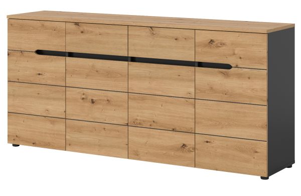 Sideboard Cooper in Artisan Eiche und grau Kommode 173 cm, Soft-Close