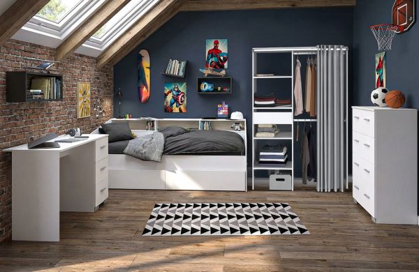 Parisot Kinder- und Jugendzimmer Sleep13 in wei� Komplett-Set 4-teilig