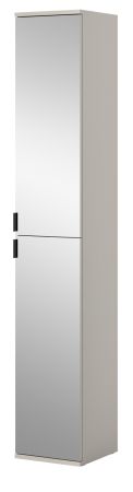 Stauraumschrank Line-Up in Kaschmir Flurschrank mit Spiegel 30 x 193 cm