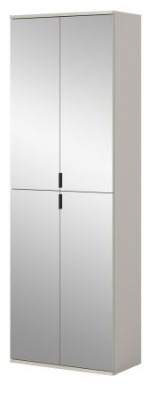Garderobenschrank Line-Up in Kaschmir Schuhschrank mit Spiegel 61 x 193 cm
