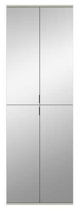 Garderobenschrank Line-Up in Kaschmir Schuhschrank mit Spiegel 61 x 193 cm