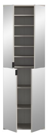 Garderobenschrank Line-Up in Kaschmir Schuhschrank mit Spiegel 61 x 193 cm