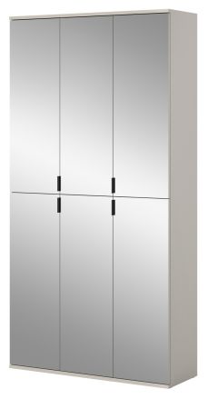 Garderobenschrank mit Spiegel Line-Up in Kaschmir Schuhschrank 91 x 193 cm