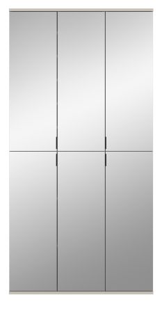 Garderobenschrank mit Spiegel Line-Up in Kaschmir Schuhschrank 91 x 193 cm