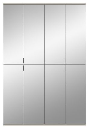 Garderobenschrank mit Spiegel Line-Up in Kaschmir Mehrzweckschrank 122 x 193 cm