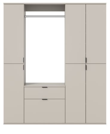 Garderobe Set Line-Up in Kaschmir Garderobenschrank 152 x 193 cm