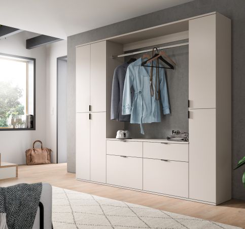 Garderobe Set Line-Up in Kaschmir Garderobenschrank 212 x 193 cm