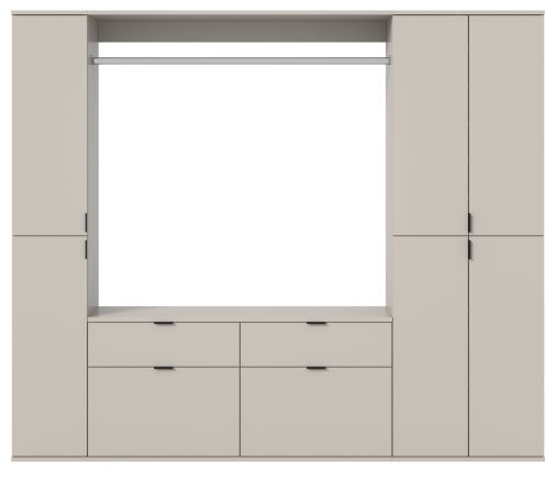 Garderobe Set Line-Up in Kaschmir Garderobenschrank 212 x 193 cm