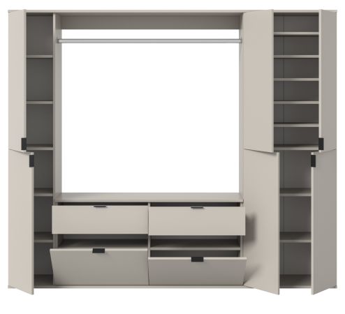 Garderobe Set Line-Up in Kaschmir Garderobenschrank 212 x 193 cm