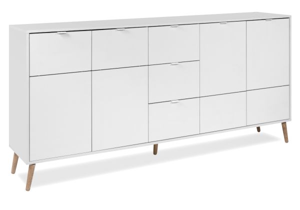 Sideboard Runa in wei� matt Kommode skandinavisch 190 cm