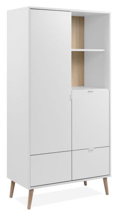 Highboard Runa in wei� matt Kommode skandinavisch 78 x 155 cm