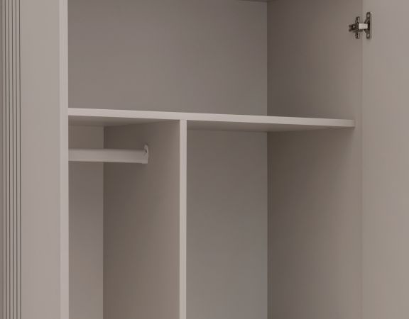 Kleiderschrank Jolly in Kaschmir Kinder-/Jugendzimmer Dreht�renschrank 2-t�rig mit Spiegel 90 x 190 cm