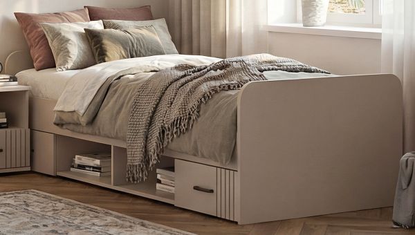 Stauraumbett Jolly in Kaschmir Kinder-/Jugendzimmer Bett mit Bettschubk�sten Liegefl�che 90 x 200 cm