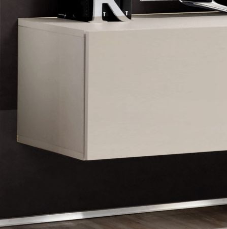 Wohnwand Option in Kaschmir Schrankwand 4-teilig h�ngend mit LED und Push-To-Open, 260 x 170 cm