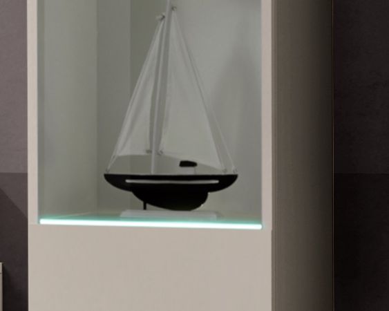 Wohnwand Option in Kaschmir Schrankwand 5-teilig h�ngend inkl. LED und Push-To-Open, 260 x 170 cm