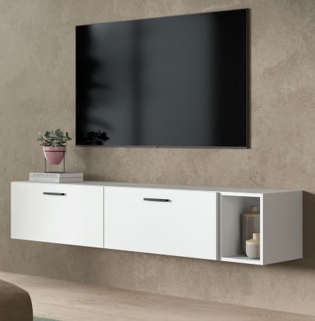 TV-Lowboard Onawa in wei� TV Unterteil h�ngend / stehend 176 cm
