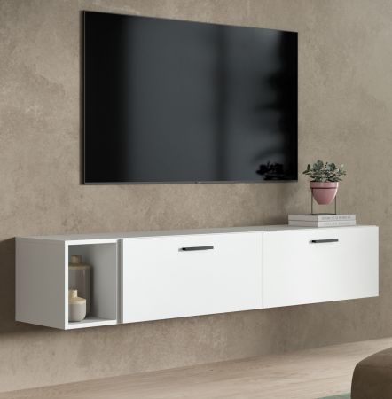 TV-Lowboard Onawa in wei� TV Unterteil h�ngend / stehend 176 cm