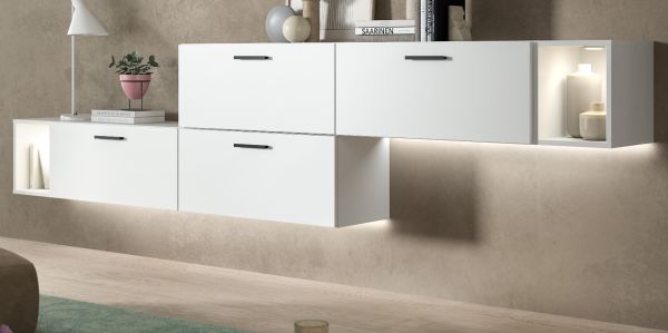 Sideboard Onawa in wei� Stauraumschrank 277 cm, Soft-Close