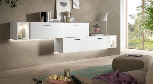 Sideboard Onawa in wei� Stauraumschrank 277 cm, Soft-Close