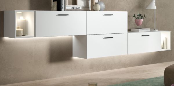 Sideboard Onawa in wei� Stauraumschrank 277 cm, Soft-Close